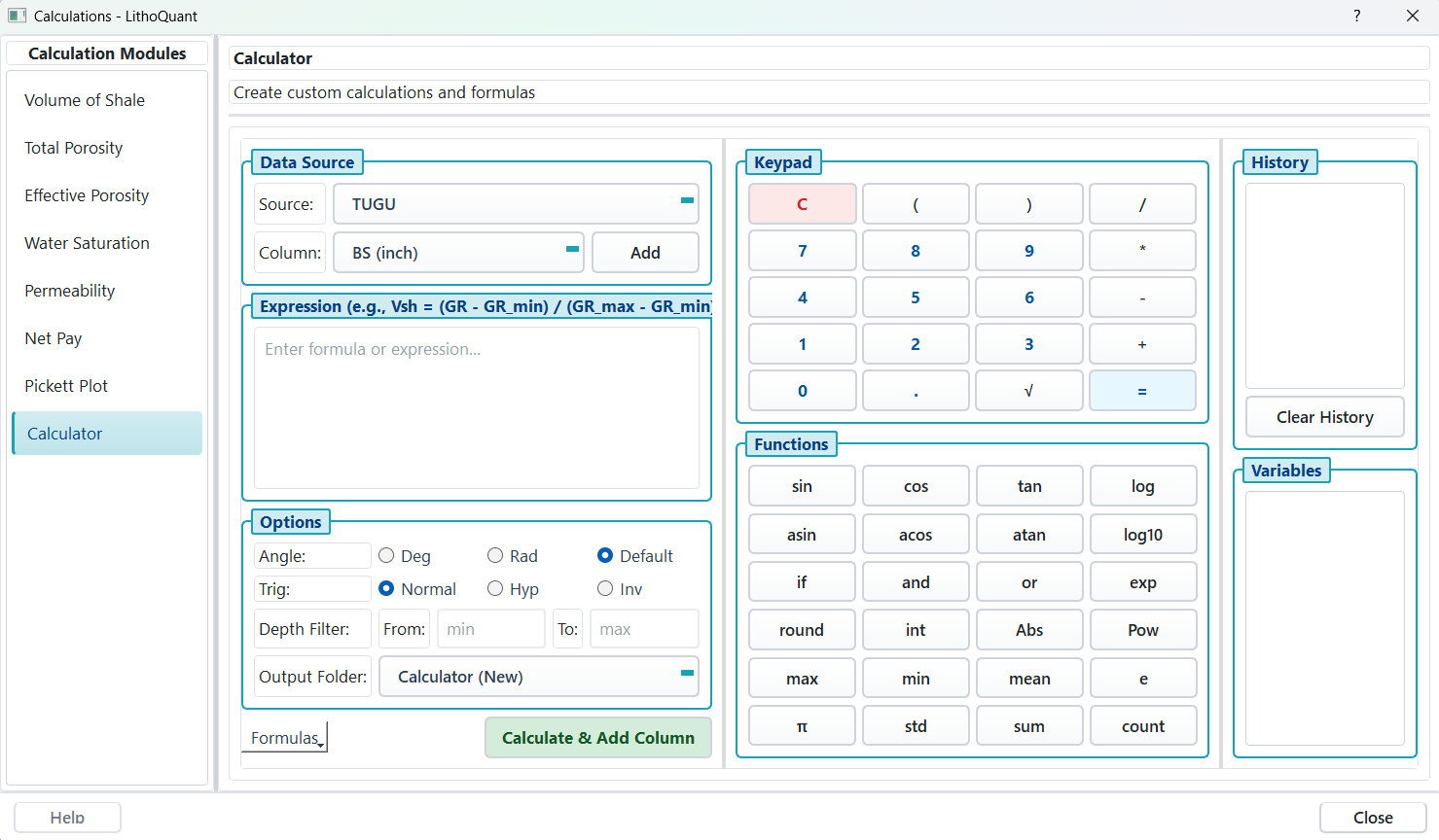 Petrophysical Calculations
